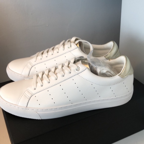 J. Crew Shoes - NIB J Crew White and Gold Sneakers